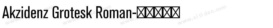 Akzidenz Grotesk Roman字体转换